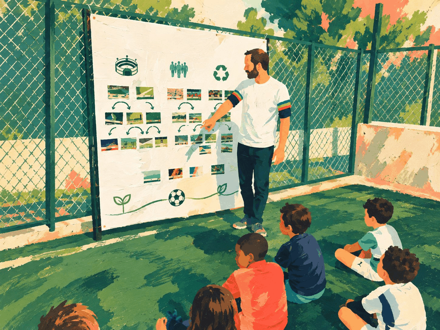 Animation de la Fresque Sport et Transition sur le Stand Écoresponsable Interactif